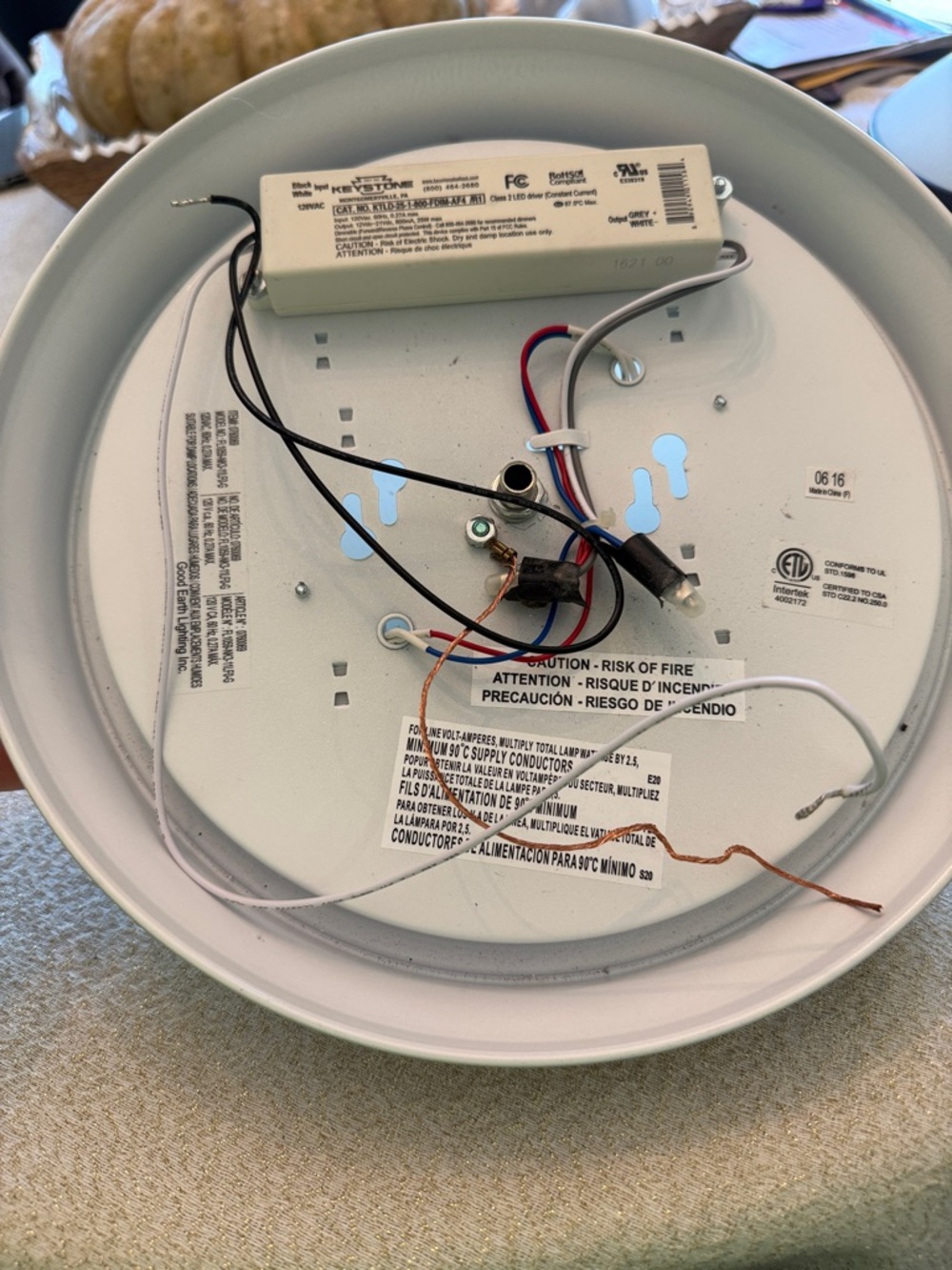 LED Round Ceiling Light Fixture - Picture 2 of 2